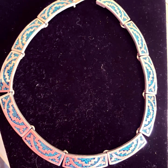 JuanVazquezsterling and turquoise necklace